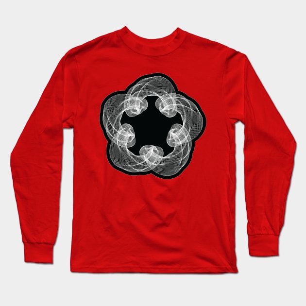 Spirograph Flower 2 Long Sleeve T-Shirt by JTE